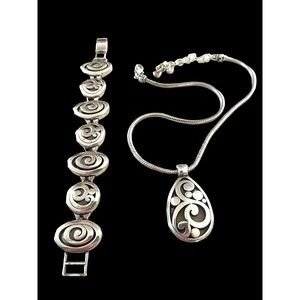 VTG Signed Brighton Jewelry Lot Contemporary Necklace Bracelet Estate Bundle Set